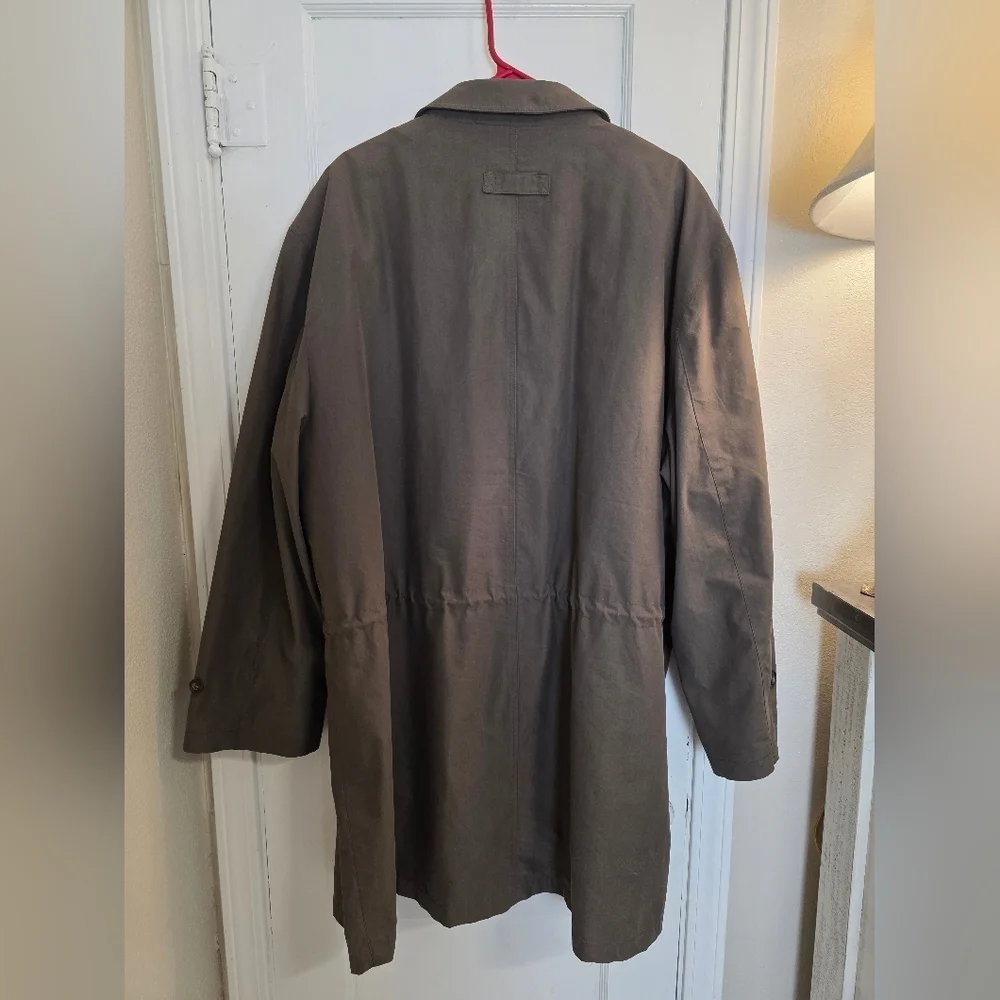 Chaps Ralph Lauren Men's Olive Green Trench Coat